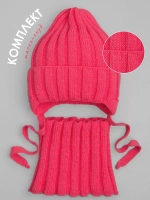 Шапка для девочки осенняя и снуд вязаный