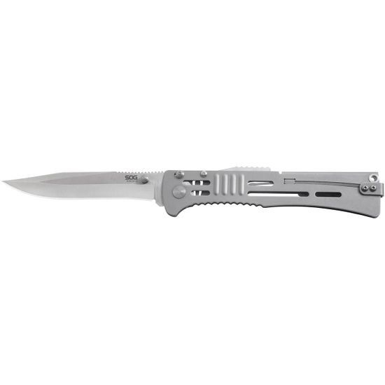 Складной нож SOG, SJ-51XL SlimJim c клинком из стали AUS-8, рукоять Stainless Steel 420J2