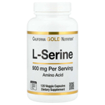 California Gold Nutrition, L-серин, 900 мг, 120 растительных капсул