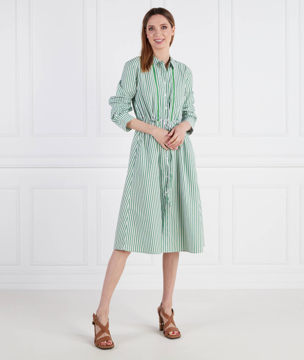 Платье ORG CO STRIPE MIDI SHIRT-DRESS Tommy Hilfiger - зеленый(WW0WW37955)