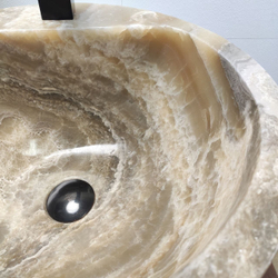 Раковина напольная из оникса Grey ON-01365 (45*45*90 см)