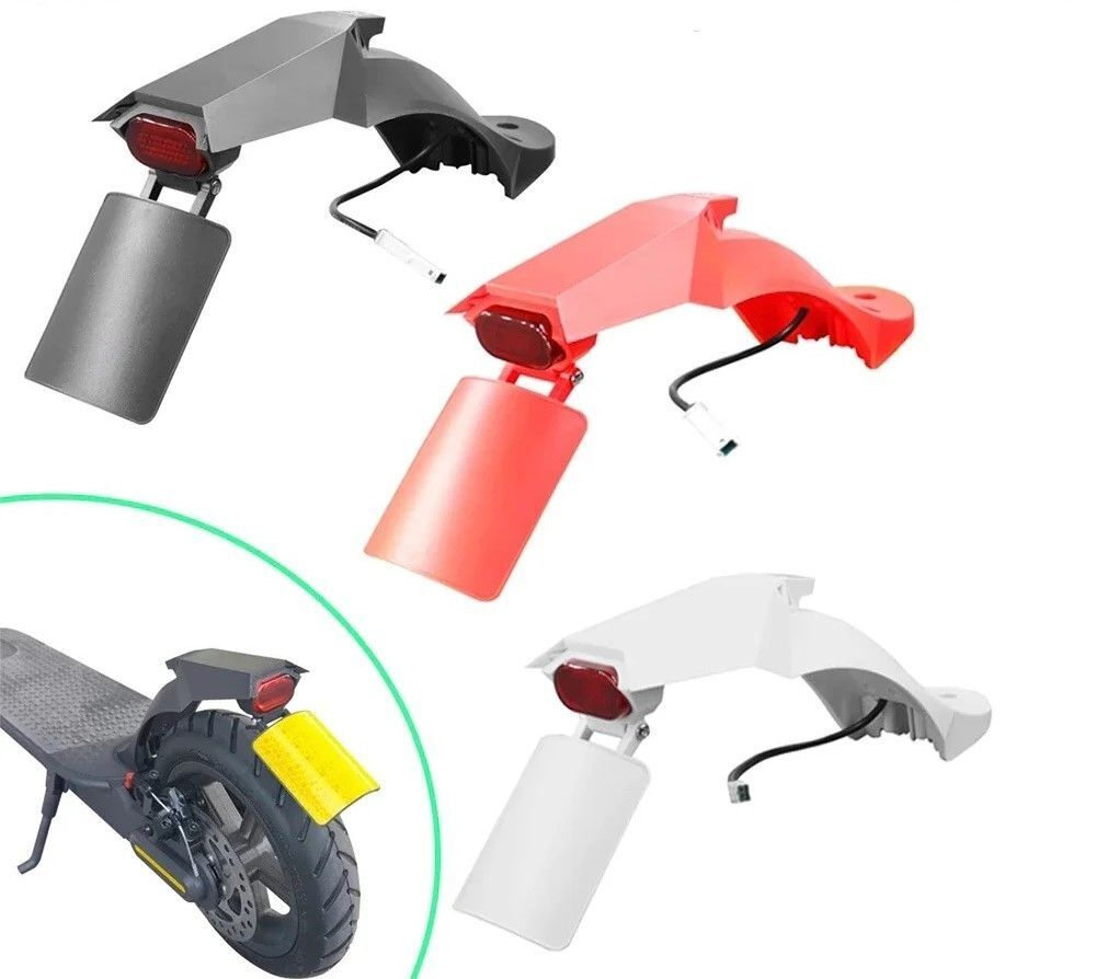 Крыло заднее белое Xiaomi M365, M365 Pro, 1S с габаритом