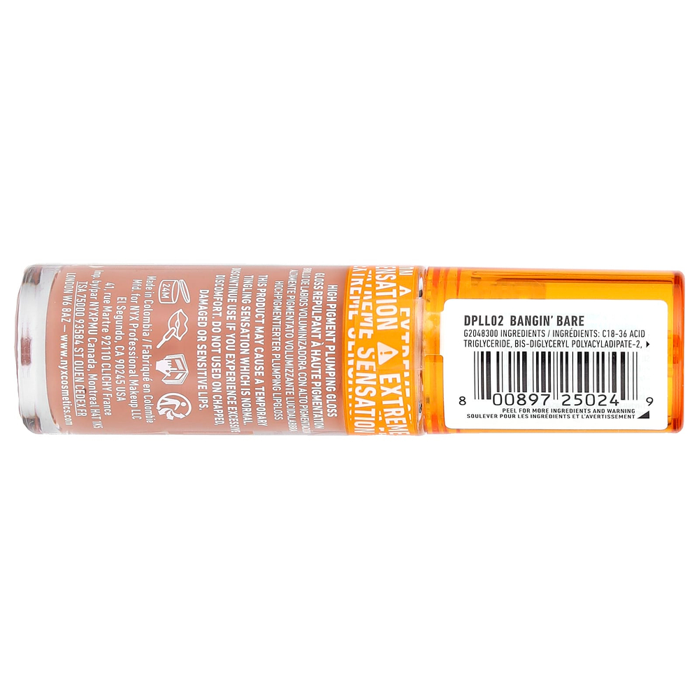 NYX Professional Makeup, Duck Plump, 02 Bangin 'Bare, 7 мл (0,23 жидк. Унции)