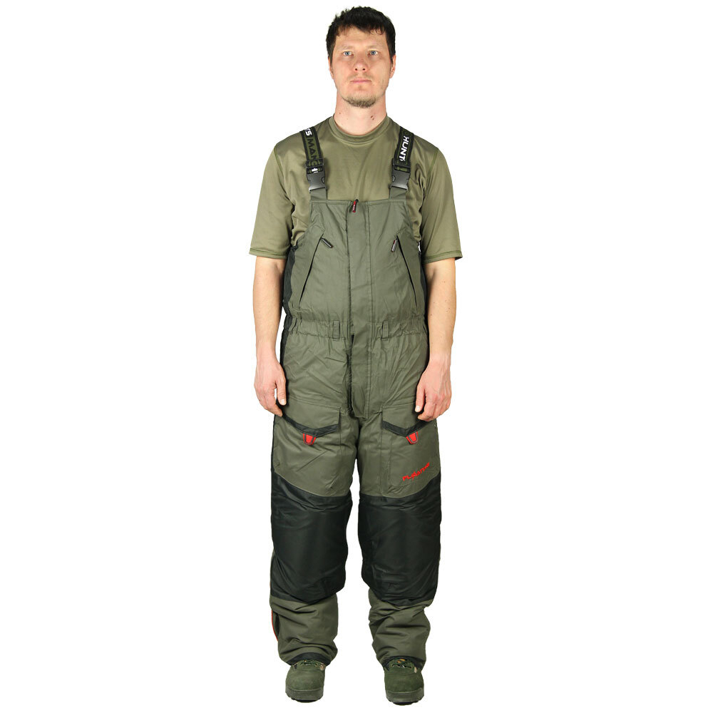 Костюм зимний ПОПЛАВОК SIBERIA FLOATING ХАКИ/ЧЕРНЫЙ BREATHABLE ХАНСМАН