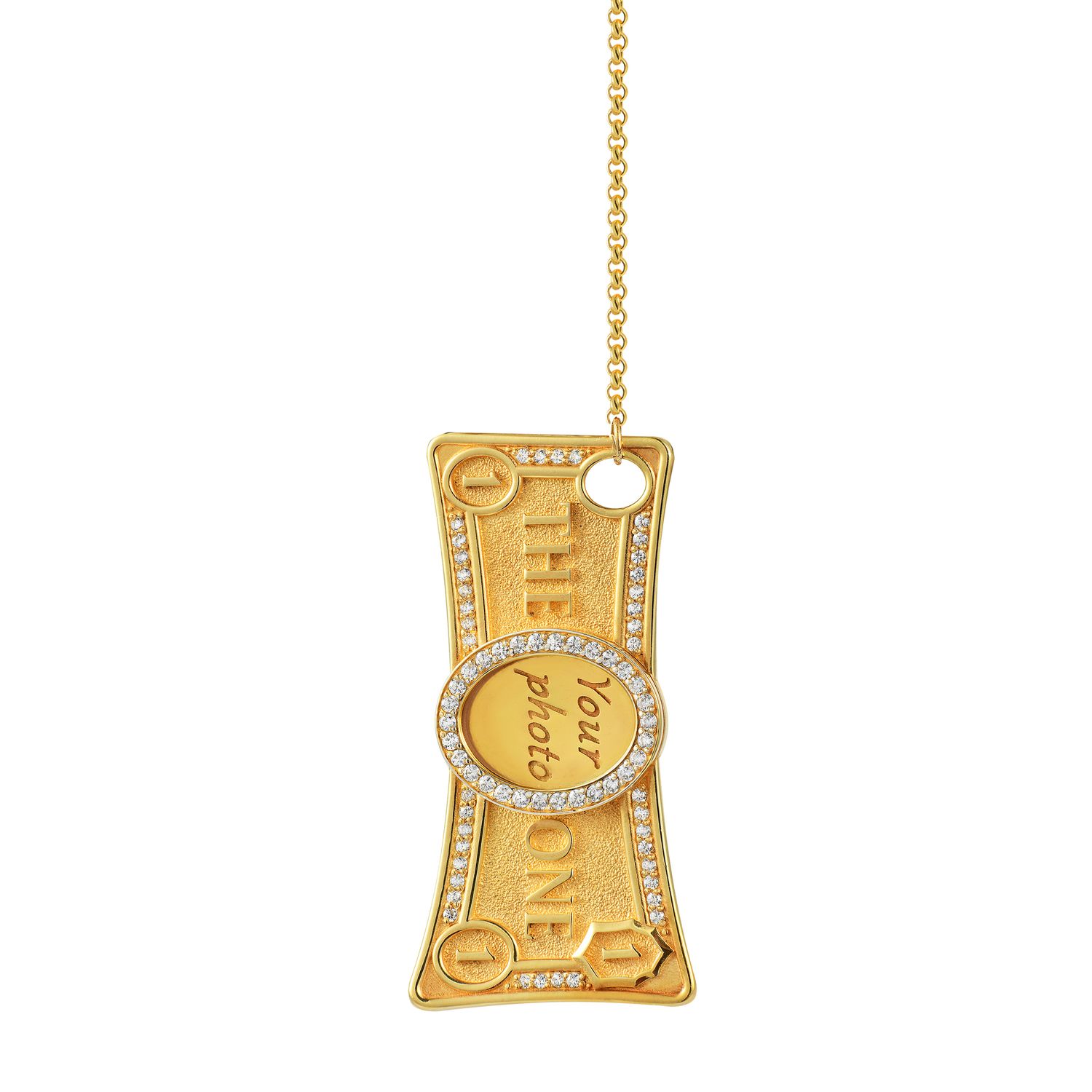 Колье "The One" Picture Frame Necklace - Gold