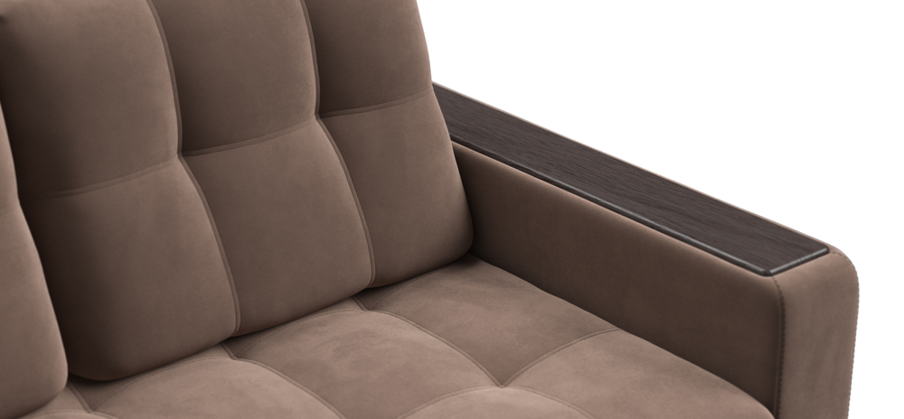 Диван Босс двухместный Велюр Монолит мокко