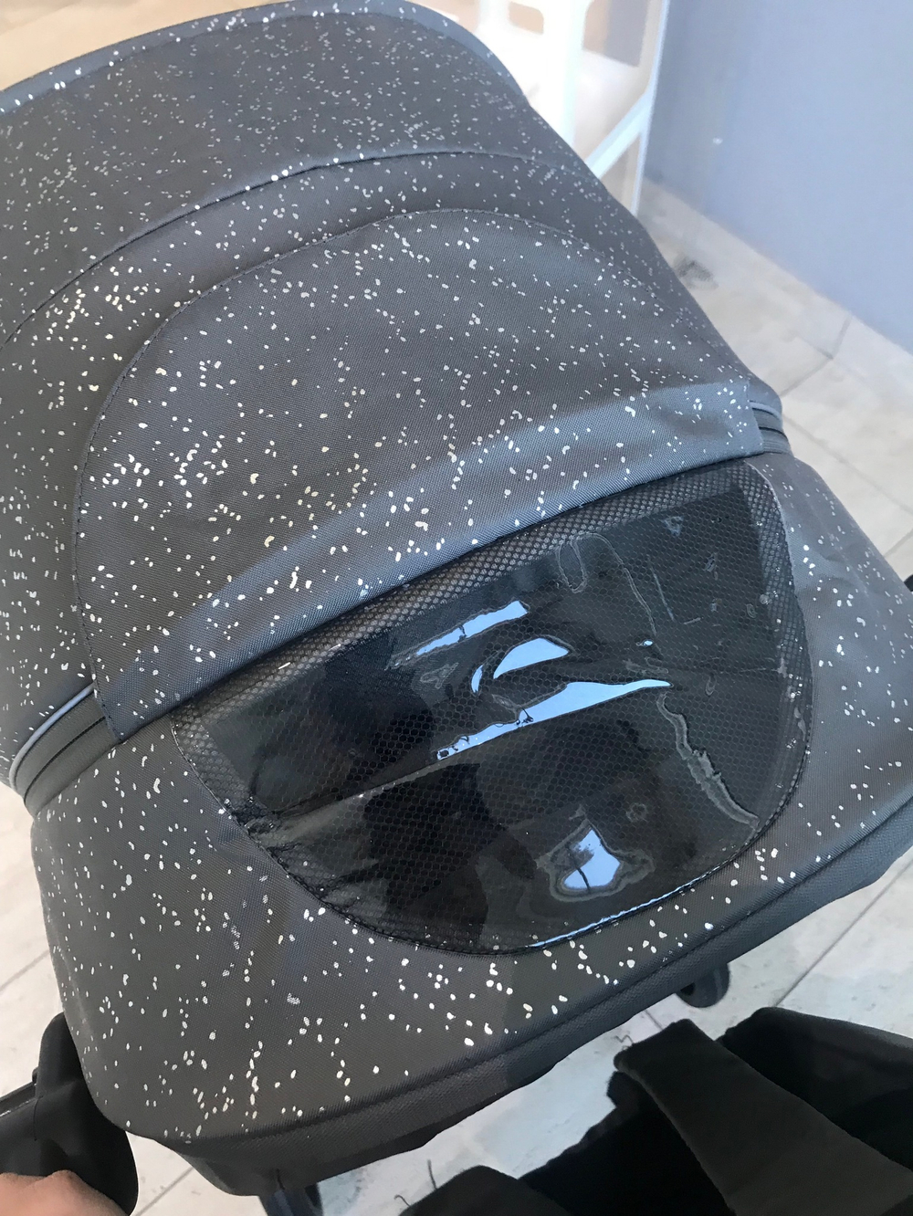 Коляска прогулочная Babalo 2024 Снег текстиль на белой раме