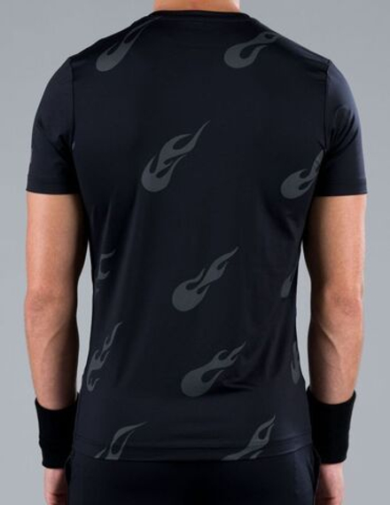 Мужская теннисная футболка Hydrogen Flames Tech Tee Man - black