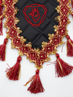 Вымпел тройной SCANIA (экокожа, черный с красными кисточками)