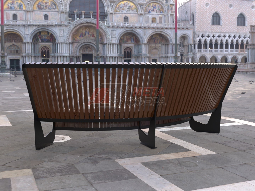 Скамейка Вега радиусная