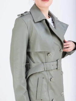 Тренчкот женский плащ женский кожаный