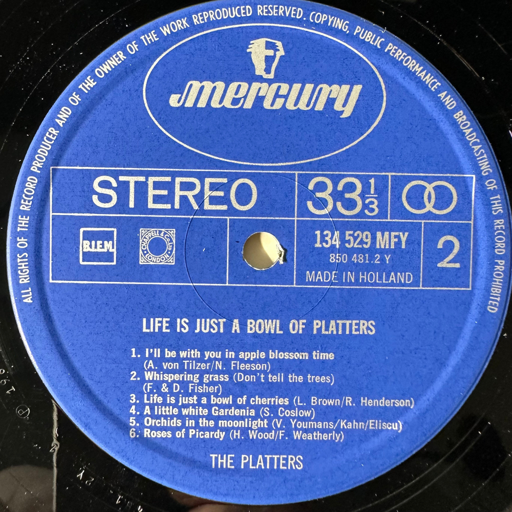 The Platters ‎– Life Is Just A Bowl Of Platters