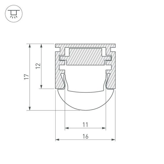 Профиль Arlight PDS-REGULOR-2000 ANOD 013874