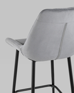 Стул полубарный Флекс велюр велютто серый 2 шт.