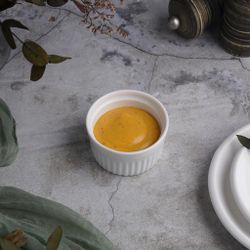 Соусник 75 мл 6,7 см h4 см круглый Рамекин рельефный белый фарфор P.L. Proff Cuisine [6]