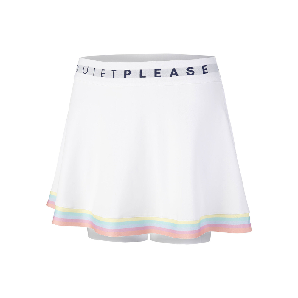 Женская теннисная юбка Quiet Please Rainbow Bounce Skirt Women - White, Multicoloured