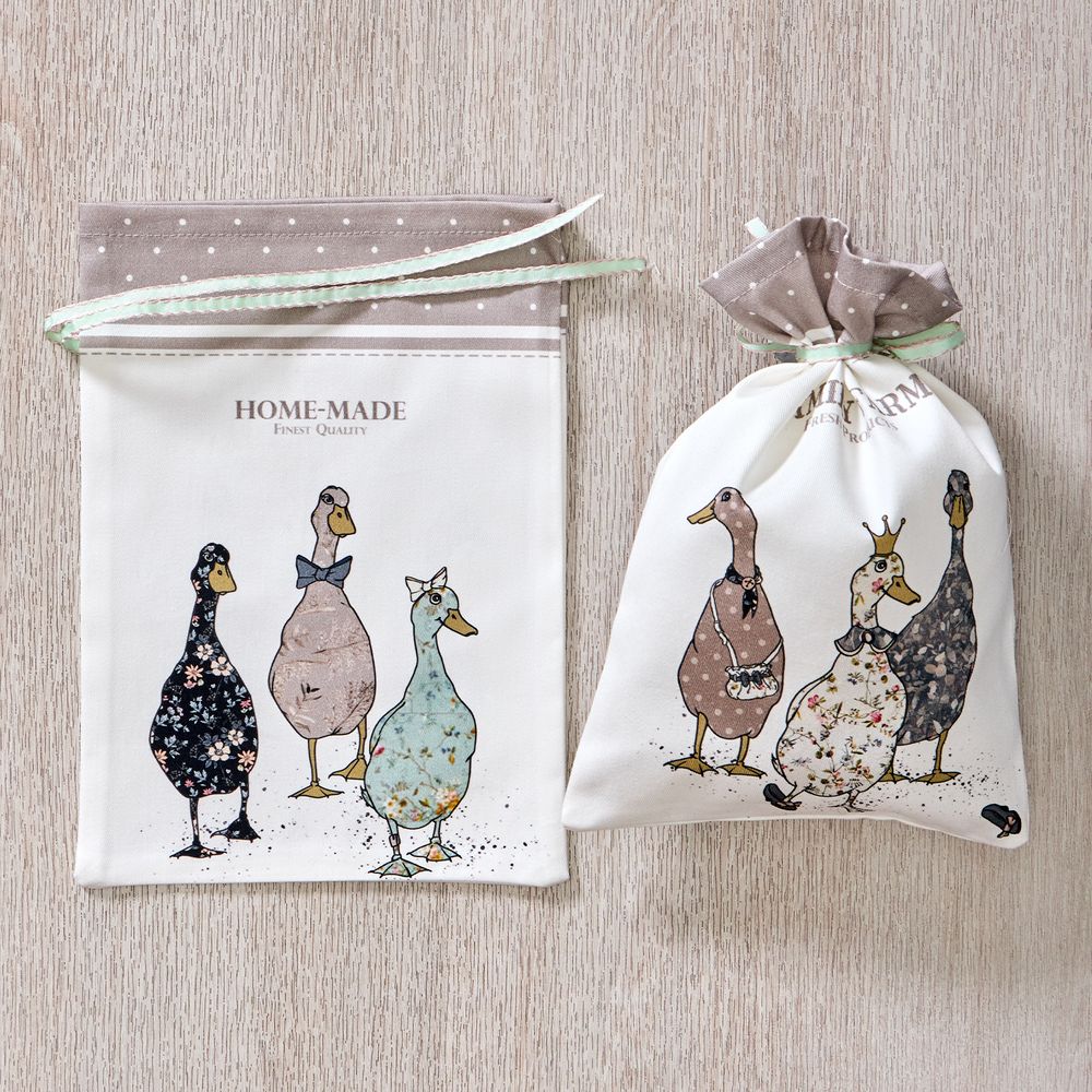 НАБОР МЕШОЧКОВ ИЗ 2-Х ШТ "FAMILY FARM" 20Х29СМ,100%ХЛОПОК,КАПУЧИНО,ТВИЛ,ПРОПИТКА