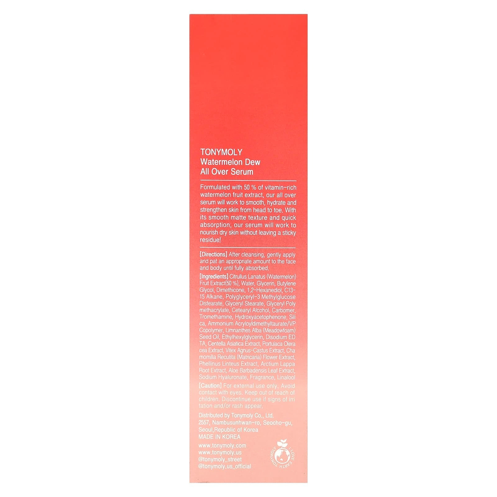 TonyMoly, Watermelon, сыворотка для кожи вокруг волос, 120 мл (4,05 жидк. унц.)
