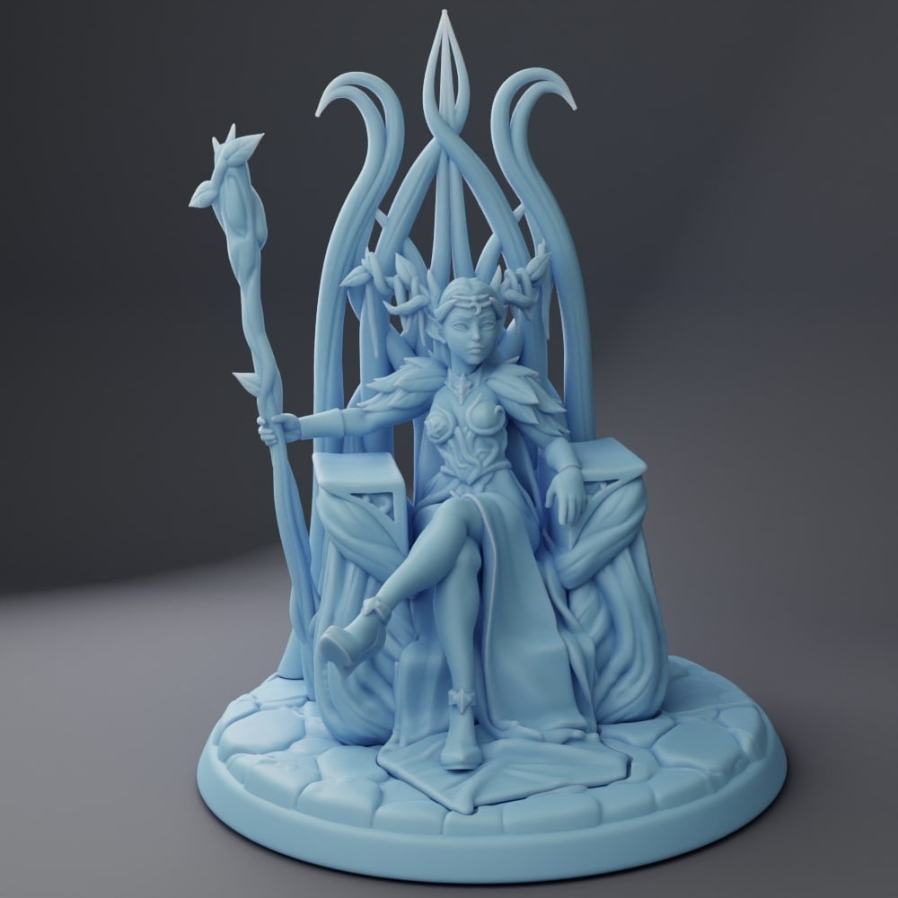 Elven Princess on Throne