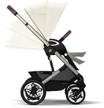 Коляска Cybex Talos S Lux TPE complete Cloud G Fog Grey 3 в 1 Seashell Beige с дождевиками