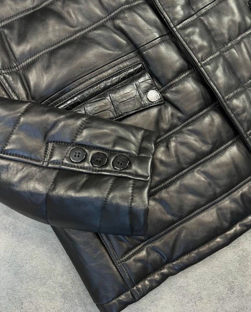 Куртка Stefano Ricci  со вставками из кожи крокодила