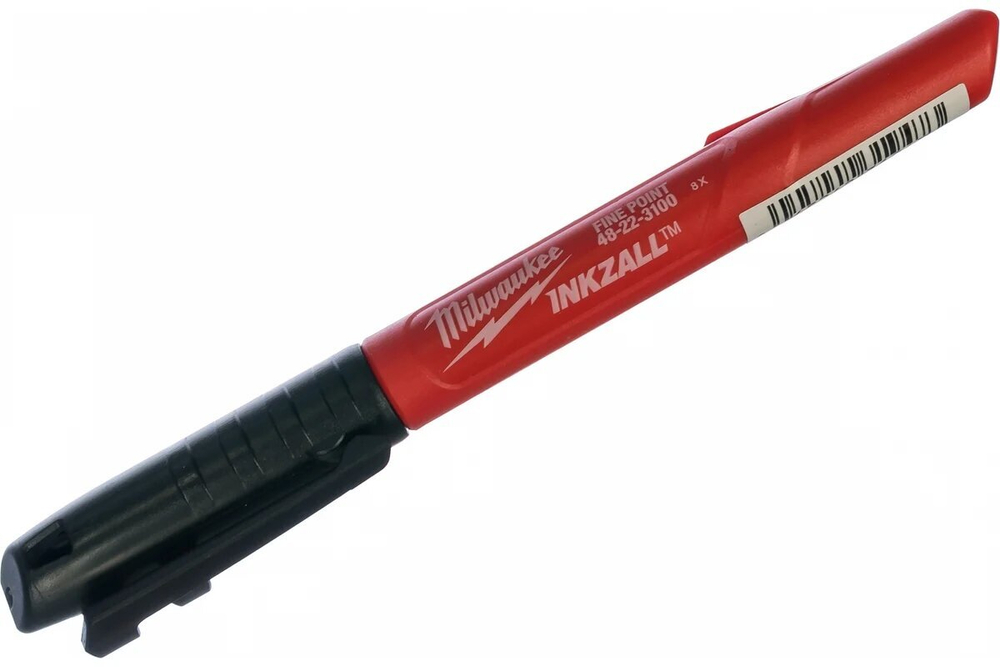 Маркер строительный  Milwaukee INKZALL, черный, быстросохнущий, клиновидный наконечник, пластик