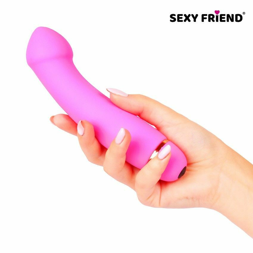 Розовый вибромассажёр с 20 режимами вибрации - 15 см. (Цвет: розовый)