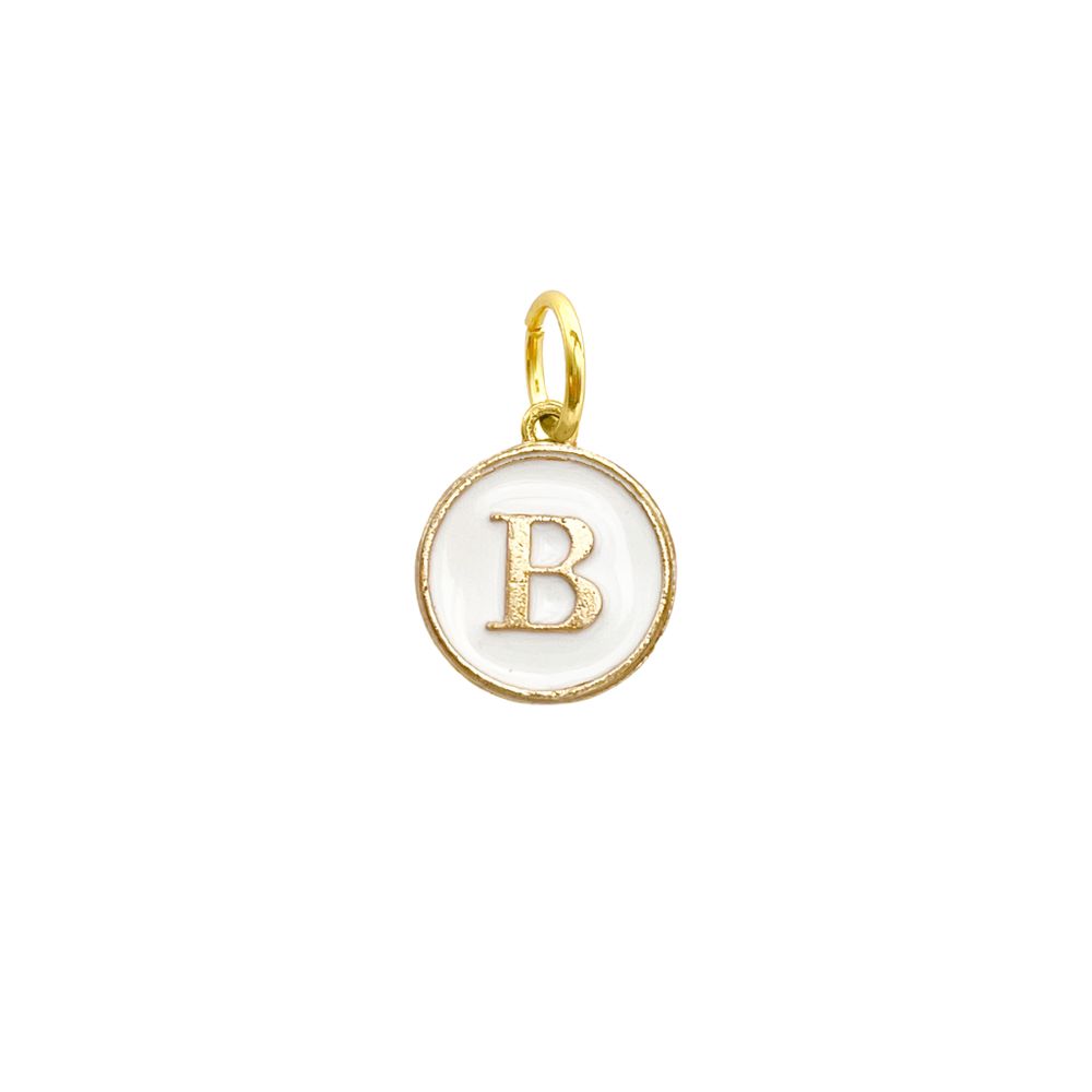 Подвеска Инициал с эмалью ( White )