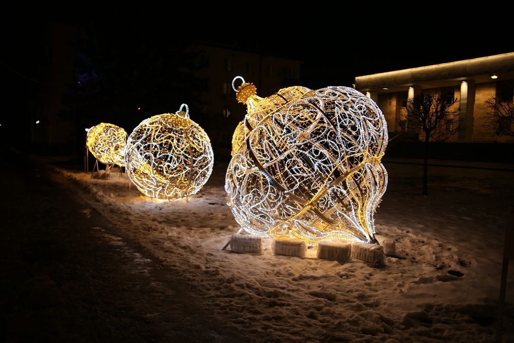 Светодиодный шар - елочная игрушка