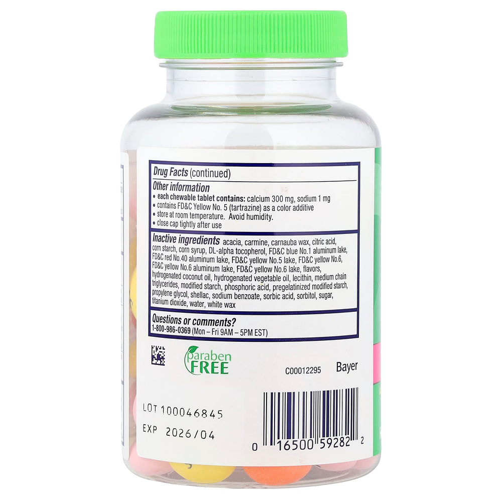 Alka-Seltzer, Heartburn Reliefchews®, фруктовое ассорти, 66 жевательных таблеток (750 мг в 1 таблетке)