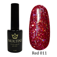 Гель-лак Moltini RED 011, 12 ml
