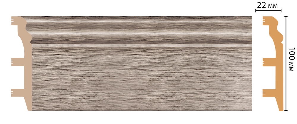 Плинтус DECOMASTER D232-77 (100*22*2400мм)