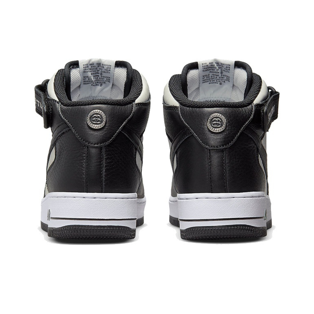 Кроссовки Stussy x Nike Air Force 1 Mid Black White