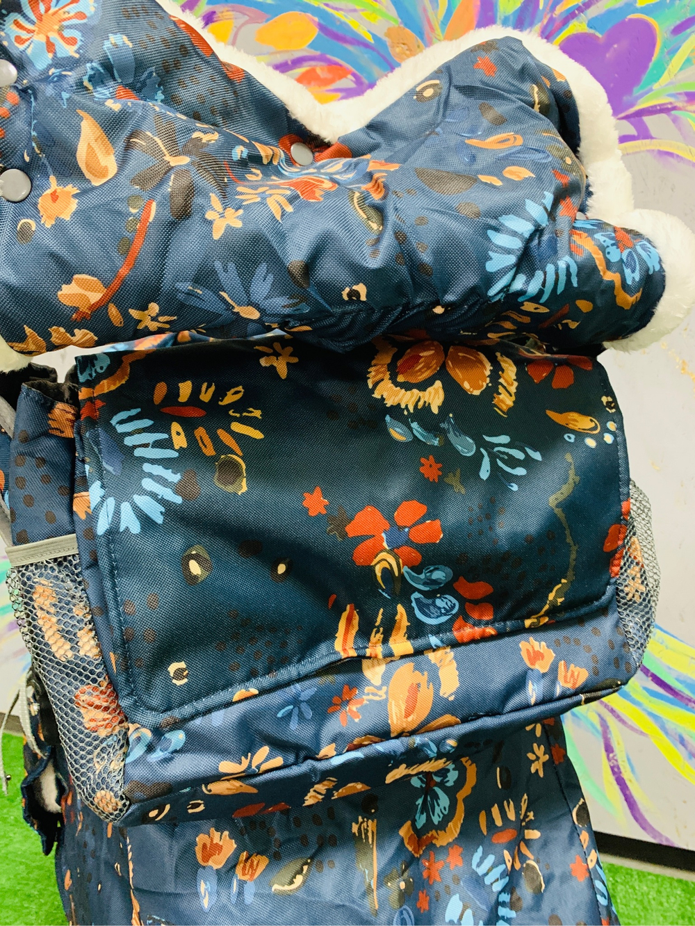 Коляска комбинированная «Ника Детям 7-5» принт: цветочный темный (арт. НД7-5/3)