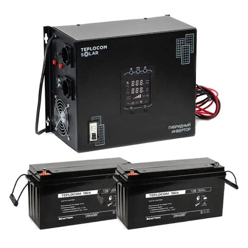 TEPLOCOM Solar 1500, 150Ач источник бесперебойного питания и 2 акб, 12382