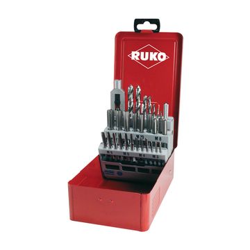 Набор метчиков ручных HSS M3-M12 + вороток+сверла из 29 шт. Ruko 245003