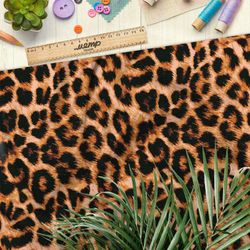 Ткань бифлекс натуральный леопард