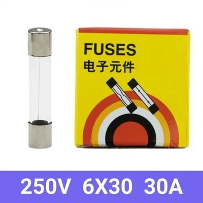 Предохранитель стеклянный 6X30 мм 30A 250В (100 штук)