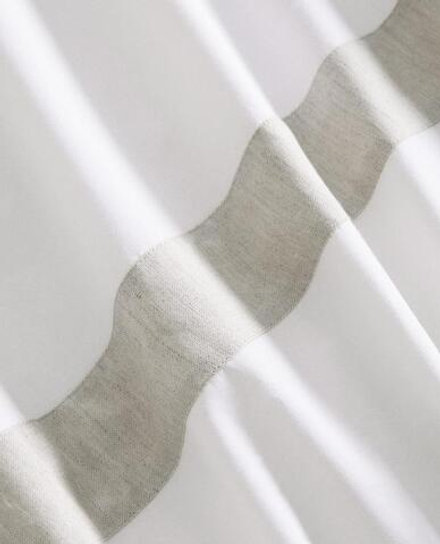 ZARA HOME ХЛОПКОВЫЙ ПОДОДЕЯЛЬНИК С КАЙМОЙ, БЕЛЫЙ