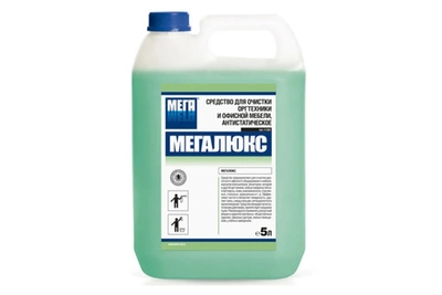 Мегалюкс средство для очистки оргтехники и офисной мебели, 5 л.
