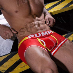 Мужские трусы боксеры в сетку красные Pump H118-8