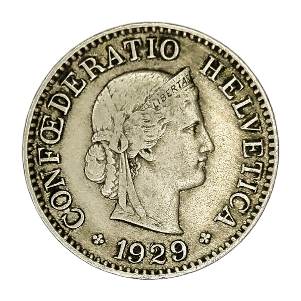 Switzerland, 5 Rappen, 1929 – Libertas Series, VF