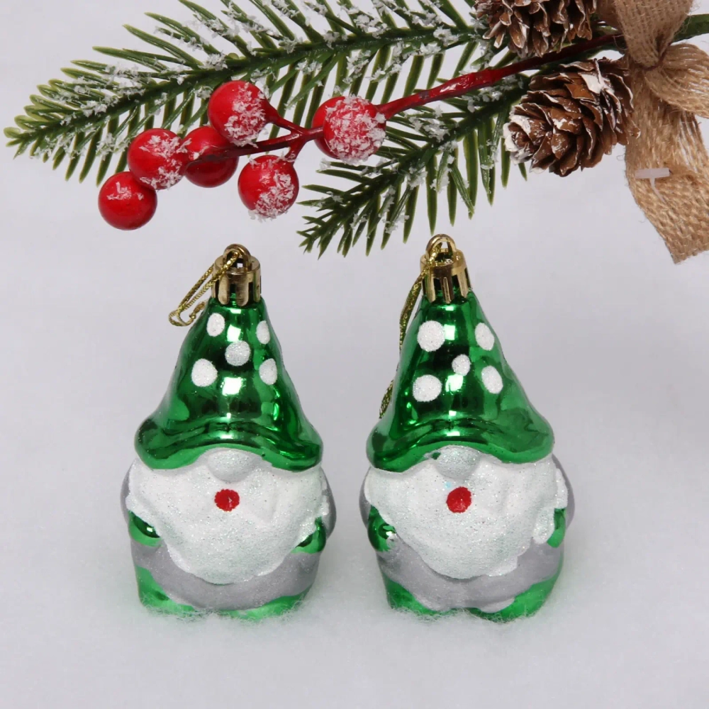 Ёлочная игрушка «Счастливый лесничий» 9 см (2 шт), зёлёный