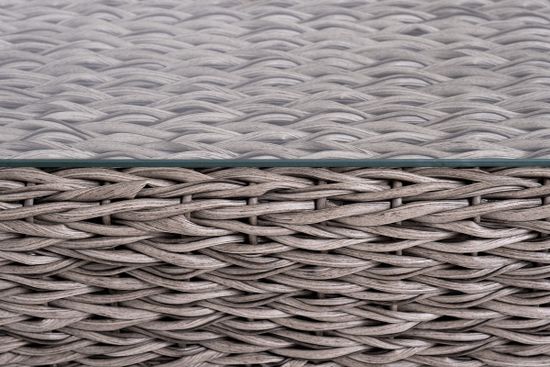 "Капучино Сингл" лаунж-зона из искусственного ротанга (гиацинт), цвет серый