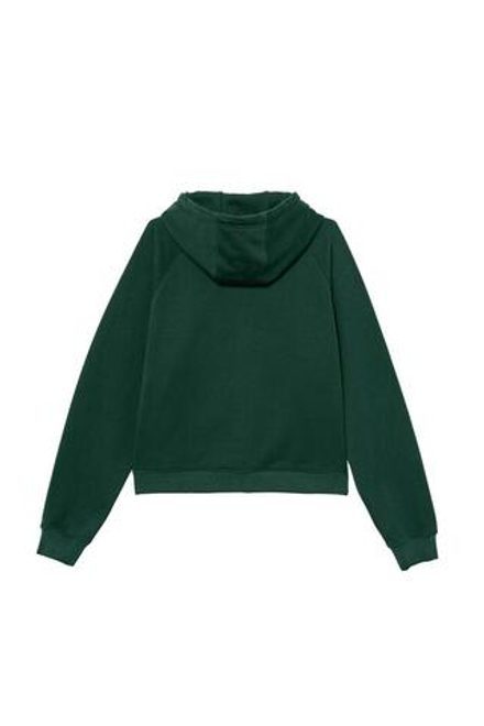 ZARA X BENITO ANTONIO ТОЛСТОВКА С КАПЮШОНОМ УКОРОЧЕННОГО КРОЯ, ЗЕЛЕНЫЙ