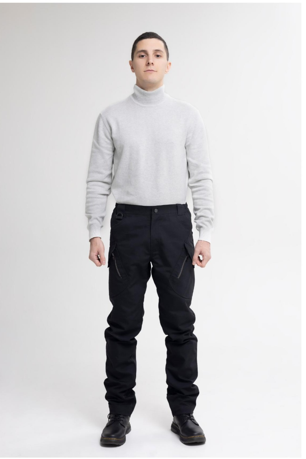 Брюки летние карго цв.черный