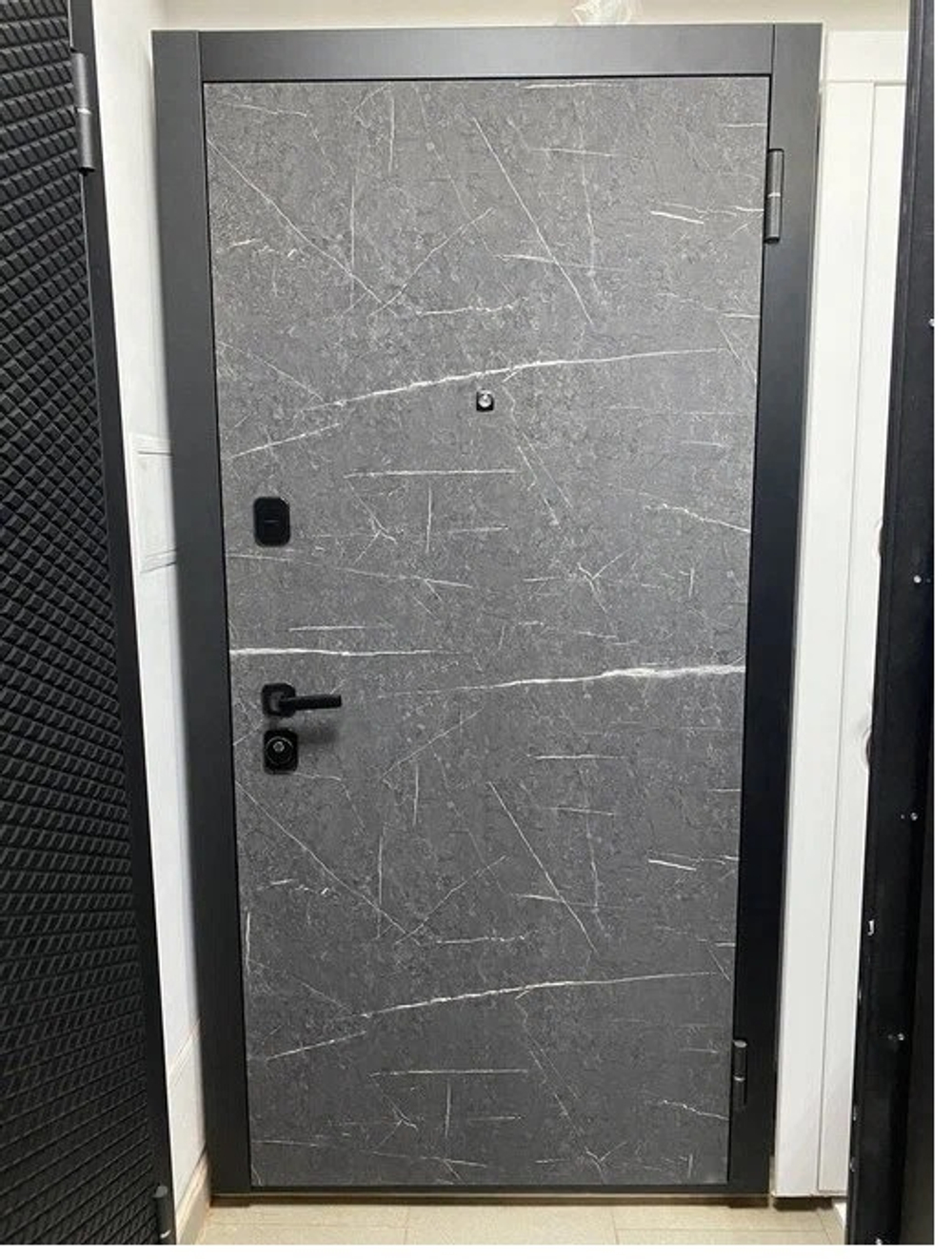 Входная металлическая дверь Интекрон Профит Black Лава / ФЛ-316 Белый ясень