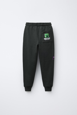 ZARA БРЮКИ-ДЖОГГЕРЫ MINECRAFT © MOJANG AB. ™, ТЕМНО-СЕРЫЙ