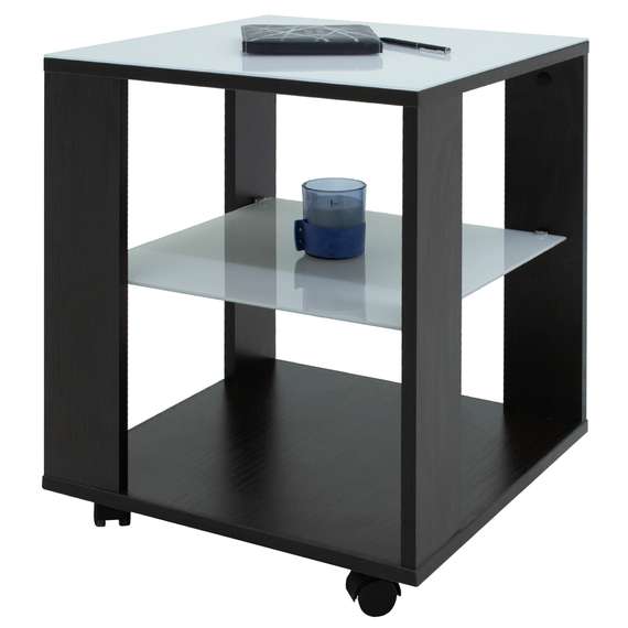 Стол журнальный BeautyStyle 6 венге/стекло белое