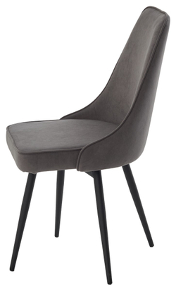 Стул БЕРТИ 360 град. поворот. B28 Темно-серый, велюр / черный каркас, М-City